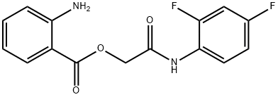 2-(2,4-difluoroanilino)-2-oxoethyl 2-aminobenzoate Struktur