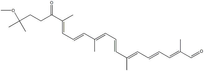 1,2-Dihydro-1-methoxy-4-oxo-12'-apo-ψ,ψ-caroten-12'-al Struktur