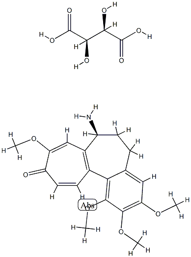 Benzo[a]heptalen-10 (5H)-one, 7-amino-6,7-dihydro-1,2,3, 9-tetramethox y-, (S)-, [R-(R*,R*)]-2,3-dihydroxybutanedioate (1:1) Struktur