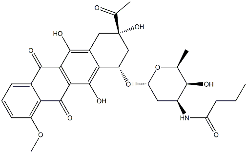 N-butyryldaunorubicin Struktur