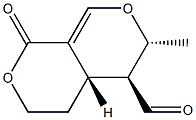 (4aS)-4,4a,5,6-Tetrahydro-6β-methyl-1-oxo-1H,3H-pyrano[3,4-c]pyran-5α-carbaldehyde Struktur