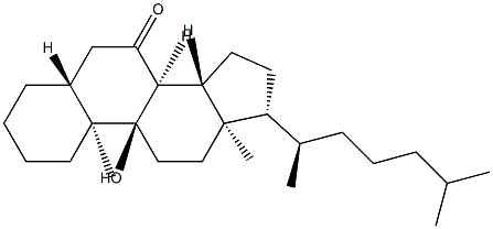 9-Hydroxy-5α-cholestan-7-one Struktur