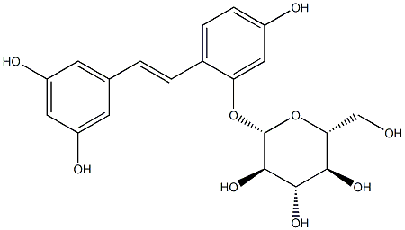 Oxyresveratrol 2-O-β-D-glucopyranoside Struktur