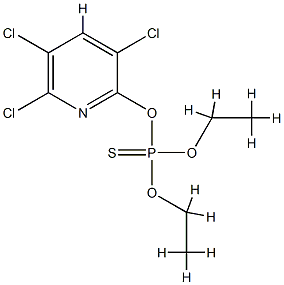 diethoxy-sulfanylidene-(3,5,6-trichloropyridin-2-yl)oxy-phosphorane Struktur