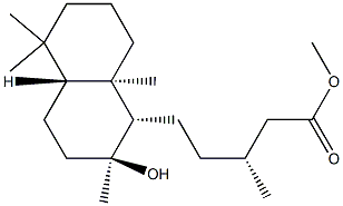 (1S,4aβ,βR)-Decahydro-2β-hydroxy-β,2,5,5,8aα-pentamethyl-1α-naphthalenepentanoic acid methyl ester Struktur