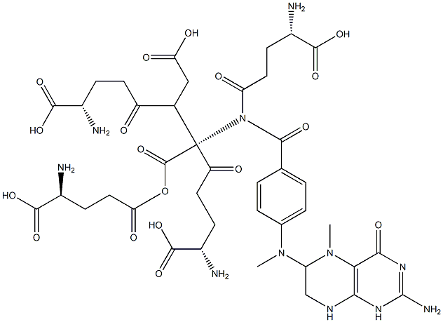 5-Methyltetrahydropteroylpentaglutamate Struktur