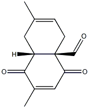 4a(4H)-Naphthalenecarboxaldehyde, 1,5,8,8a-tetrahydro-2,7-dimethyl-1,4-dioxo-, (4aR,8aS)-rel- (9CI) Struktur