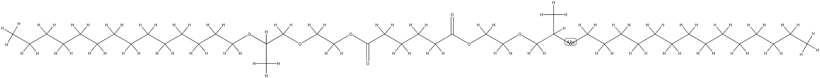 Methyloxiran Polymer mit Oxiranhexandioatditetradecylether (2:1), mittlere Molmasse 10 g/mol, 2 mol PO und 10 mol EO Struktur