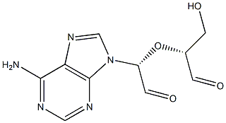 (αR)-6-Amino-α-[(1R)-1-formyl-2-hydroxyethoxy]-9H-purine-9-acetaldehyde Struktur