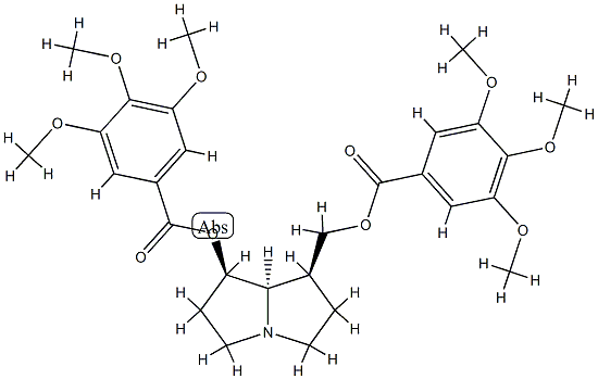 [(1S,7R,8R)-7-(3,4,5-trimethoxybenzoyl)oxy-2,3,5,6,7,8-hexahydro-1H-py rrolizin-1-yl]methyl 3,4,5-trimethoxybenzoate Struktur