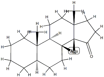 14β-Bromo-5α-androstan-15-one Struktur