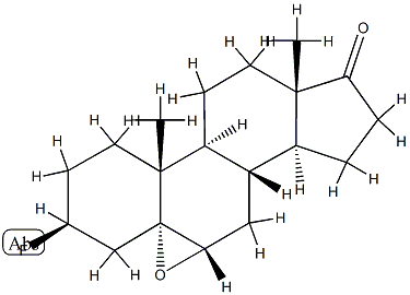 5,6α-Epoxy-3β-fluoro-5α-androstan-17-one Struktur