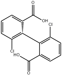 (aS)-6,6'-Dichloro-2,2'-biphenyldicarboxylic acid Struktur