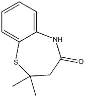 2,2-dimethyl-2,3-dihydro-1,5-benzothiazepin-4(5H)-one Struktur