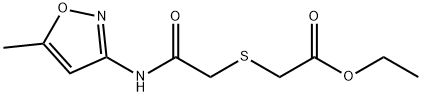 ethyl 2-({2-[(5-methylisoxazol-3-yl)amino]-2-oxoethyl}thio)acetate Struktur