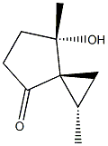 Spiro[2.4]heptan-4-one, 7-hydroxy-1,7-dimethyl-, (1R,3R,7R)-rel- (9CI) Struktur