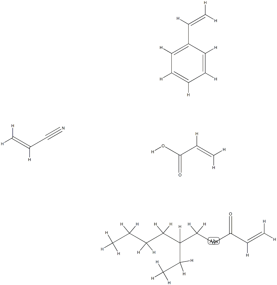 2-Propenoic acid, polymer with ethenylbenzene, 2-ethylhexyl 2-propenoate and 2-propenenitrile Struktur