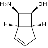 Bicyclo[3.2.0]hept-2-en-6-ol, 7-amino-, (1R,5S,6S,7R)-rel- (9CI) Struktur