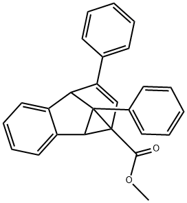 6b,6c-Dihydro-1,6c-diphenylbenzo[a]cyclopropa[cd]pentalene-2a(2bH)-carboxylic acid methyl ester Struktur