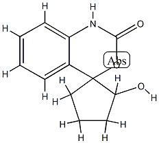 Spiro[4H-3,1-benzoxazine-4,1-cyclopentan]-2(1H)-one, 2-hydroxy- (9CI) Struktur