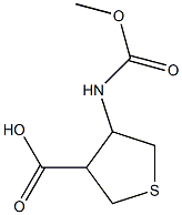 3-Thiophenecarboxylicacid,tetrahydro-4-[(methoxycarbonyl)amino]-(9CI) Struktur