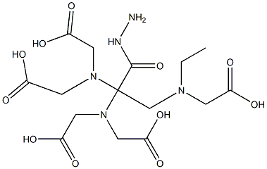 N4,Na,Na,Ne,Ne-[Pentakis(carboxymethyl)]-N4-(carboxymethyl)-2,6-diamino-4-azahexanoic Hydrazide Struktur