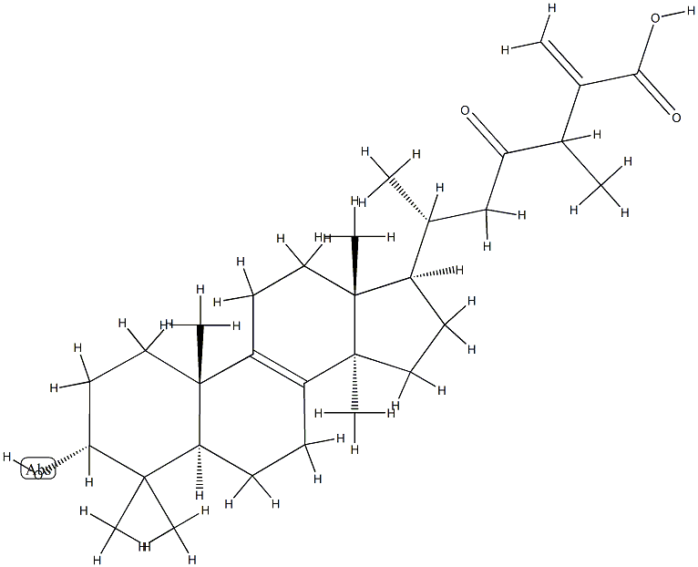 3α-Hydroxy-24-methyl-23-oxo-5α-lanosta-8,25(27)-dien-26-oic acid Struktur