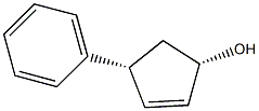 2-Cyclopenten-1-ol, 4-phenyl-, (1R,4S)-rel- (9CI) Struktur