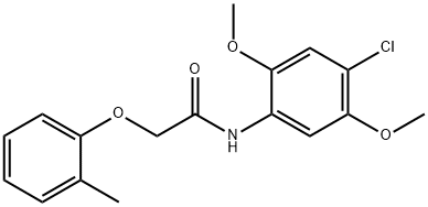 N-(4-chloro-2,5-dimethoxyphenyl)-2-(2-methylphenoxy)acetamide Struktur