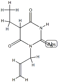 4,6(1H,5H)-Pyrimidinedione,5-ethyldihydro-1-(2-propenyl)-2-thioxo-(9CI) Struktur