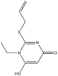 4(3H)-Pyrimidinone,3-ethyl-6-hydroxy-2-(2-propenylthio)-(9CI) Struktur