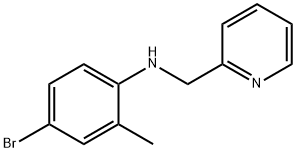 4-bromo-2-methyl-N-(pyridin-2-ylmethyl)aniline Struktur