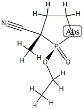 1,2-Thiaphospholane-3-carbonitrile,2-ethoxy-3-methyl-,2-oxide,(2R,3R)-rel-(9CI) Struktur