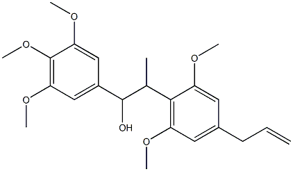 2,6-Dimethoxy-β-methyl-4-(2-propenyl)-α-(3,4,5-trimethoxyphenyl)phenethyl alcohol Struktur