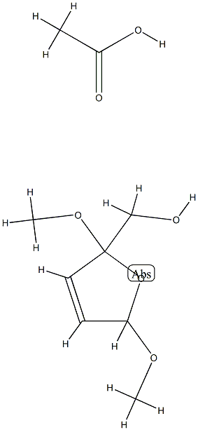 2,5-dimethoxy-2,5-dihydrofuran-2-yl)methyl acetate Struktur