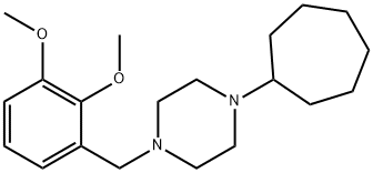 1-cycloheptyl-4-(2,3-dimethoxybenzyl)piperazine Struktur