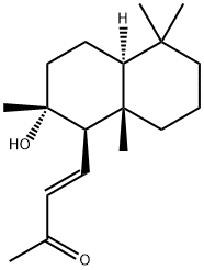 (11E)-8-Hydroxy-15,16-dinorlabda-11-ene-13-one Struktur