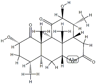 2α,12β-Dihydroxypicrasane-1,11,16-trione Struktur