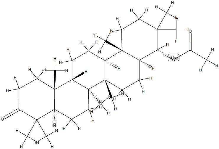 (8α,9β,13α,14β,17α,18β)-22α-(Acetyloxy)-21,21-dimethyl-29,30-dinorgammaceran-3-one Struktur