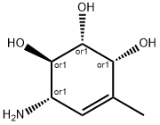 4-Cyclohexene-1,2,3-triol, 6-amino-4-methyl-, (1R,2R,3R,6S)-rel- (9CI) Struktur