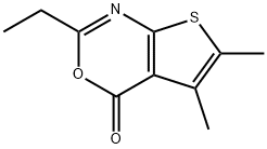 4H-Thieno[2,3-d][1,3]oxazin-4-one,2-ethyl-5,6-dimethyl-(9CI) Struktur