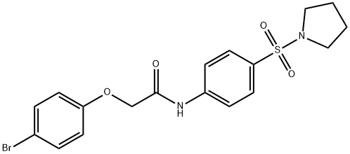 2-(4-bromophenoxy)-N-[4-(1-pyrrolidinylsulfonyl)phenyl]acetamide Struktur