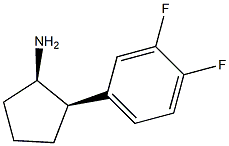 Cyclopentanamine, 2-(3,4-difluorophenyl)-, (1R,2R)-rel- (9CI) Struktur