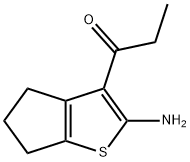 1-Propanone,1-(2-amino-5,6-dihydro-4H-cyclopenta[b]thien-3-yl)-(9CI) Struktur