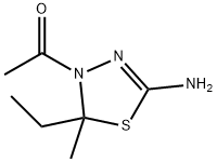 1,3,4-Thiadiazol-2-amine,4-acetyl-5-ethyl-4,5-dihydro-5-methyl-(9CI) Struktur