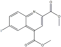 dimethyl 6-iodoquinoline-2,4-dicarboxylate Struktur