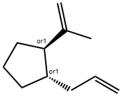 Cyclopentane, 1-(1-methylethenyl)-2-(2-propenyl)-, (1R,2S)-rel- (9CI) Struktur