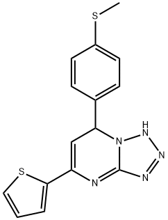 1,7-Dihydro-7-[4-(Methylthio)phenyl]-5-(2-thienyl)-tetrazolo[1,5-A]pyriMidine Struktur