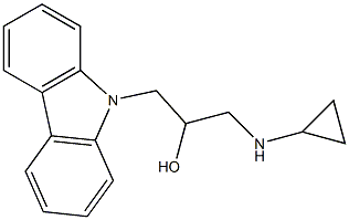 1-(9H-carbazol-9-yl)-3-(cyclopropylamino)-2-propanol Struktur