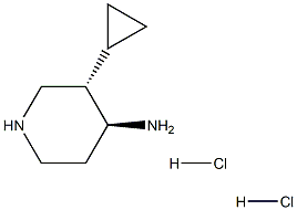 4-Piperidinamine,3-cyclopropyl-,dihydrochloride,(3R,4R)-rel-(9CI) Struktur